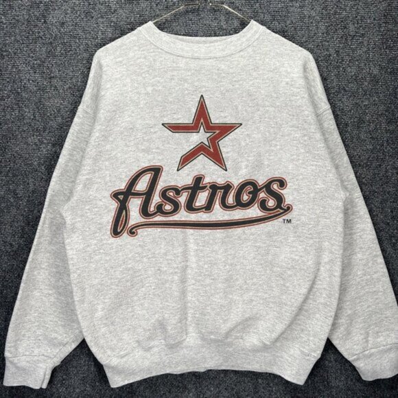 robertpalmq13 Sweaters - Vintage Houston Astros Sweatshirt, Astro Baseball Shirt, Houston Shirt grey